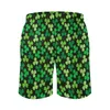 Herrshorts St Patricks Day Gym Shamrock Mönster Sport Fitness Beach Män