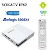 YOKATV IPX2 스마트 TV 박스 AMLOGIC S905X4 Quad Core AV1 Android 11 4GB 32GB EMMC TV Box 2.4/5G Wi -Fi BT5.01000M LAN SET TOP BOX 대 MECOOL KM1 ATV HAKO PRO IPX1