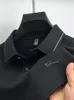 Polos para hombres Marca de manga larga Polo de gama alta Cuello casual de negocios Impresión exquisita A prueba de arrugas Camiseta de primavera y otoño 230901