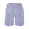 Pantaloncini da uomo Board Linea bianca e blu Simpatico costume da bagno con stampa a righe vintage Pantaloni corti sportivi di grandi dimensioni ad asciugatura rapida