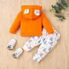 Kleidungssets 2-6 Jahre alte Kinder Kapuzen-Langarmpullover Bedruckte Hosen 2-teiliges Set Jungen- und Mädchen-Unisex-Stil