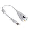 5HV2 USB 7.1 Dizüstü bilgisayarlar için Ferrit Çekirdek USB Kablosu ile Kanal Harici Analog Ses Kartı