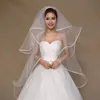 シンプルなエレガントなチュールウェディングブライダルベールとの肘の長さの安いベールと結婚式のブライド222p