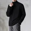 Herr t shirts 2023 fleece mens t-shirt rund hals solid långärmad män skjorta mode streetwear vinterkorea stil kläder för man