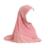 Etnische kleding H126 Effen groot formaat moslim hijab met kindeel Topkwaliteit Amira trek islamitische sjaal verkoop hoofddoek Ramadan bid hoeden