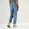 Kvinnors jeans 2023 Tidiga hösten damer Pure Cotton Slim denim byxor