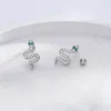 Ohrstecker 925 Silber Nadel Piercing Zirkon Schlange Schraube Ohrring für Frauen Mädchen niedlich Party Schmuck Pendientes Zubehör EH172