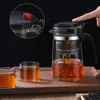 Wasserflaschen Teekanne für mit Infuser Glas Wasserkocher Hitzebeständige Maker Blume Kräuter Praktische Büro Kaffee Teekanne Teegeschirr 230901