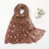 Pendant Scarves Maxi Plaid Lurex Scarf Women Luxury Shimmer Hijab Gold Shiny Shawl Glitter Muffler Headband Pashmina Snood Muslim Hijab 185X86CM x0904