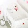 Sängkläder sätter 5st sommaren andningsbar baby säng mesh stötfångare baby säng staket nordiska baby crib säng sängkläder set sovrum dekoration baby rum produkt 230901