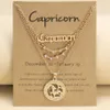 3 pz/set Dodici Costellazioni Collane con pendente Coppia Amante Moda Cartone Stella Segno Zodiacale Fascino Pesci Collana Gioielli Regali