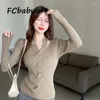 Pulls pour femmes 2023 Femmes Basic Halter Cou Épais Automne Hiver Tricoté Jumper Femme Casual Sexy Pulls Tops