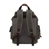 Mochila Vintage Lona Cuero Impermeable Viaje Mochila Masculina Rucksack Hombres Encerado Laptop Bagpack