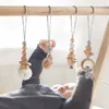 Rammelaars Mobiles Baby Play Gym Frame Houten Beuken Activiteit Wandelwagen Hangende Hangers Speelgoed Bijtring Verpleging Rammelaar Kamer Decor 230901