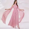 민족 의류 쉬폰 무슬림 이브닝 드레스 여성 Kaftan eid abaya 긴 드레스 jilbab abayas ramadan 진주 로브 펨 메 술만 이슬람