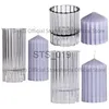 Andra hälsoskönhetsartiklar 3D Tjock randcylindrisk ljusform Stor toppade grova tänder Cylindrical Plastic Mold Diy Handmade Candle Making Supplies X0904