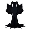 Casual Kleider Halloween Frauen Schmetterling Langarm Bodycon Gothic Mode Casplay Paket Hüfte Bodenlangen Kleid Sexy Sommerkleid Vestido