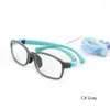 Sunglasses Frames Kids Silicone Soft Optical Eyeglasses Frame Color Block Flexible Temple TPU PA18 Material Eye Glasses For Boy Girl 2023