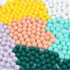 Teethers Toys LOFCA 12mm 100pcs Silicone Beads Round Teether Baby Nursing Necklace Pacifier Clip Oral Care BPA Free Food Grade Colorful 230901
