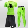 Autres articles de sport Combinaison de compression Football Extérieur Ensemble de course Hommes Survêtement Superhero Sportswear Hommes Costumes Gym Jogging Vêtements d'entraînement Rashguard 230904