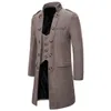 Women's Wool Blends Spring and Autumn New Men's Coat Mid-Length Long-Sleeve Simple Casual Coat Men's Versatile Slim Fashion Trench Coat HKD230904
