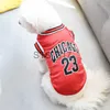 Hundkläder Summer Mesh Dog Clothes Breattable Sport Dog Jersey Basketball Clothes Puppy T-Shirt Summer Pet Cat Shirts For Small Medium Dogs X0904