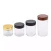 6oz Custom Round Bottle Glass Cosmetic Wax Jars Transparent Portable with CR Lid