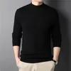 Herrtröjor Mrmt Brand Cashmere Sweater Half Turtleneck Men Knit Pullovers för manlig ungdom Slim Knitwear Man 230904