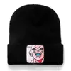 Anime tecknad film beanie högkvalitativ bomullsmössa för män kvinnor varm stickad vinter hatt mode fast unisex cap