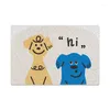 Carpets PVC Welcome Doormat Cartoon Hallway Mat Cuttable Entrance Dog Rug Carpet Area Anti Dust Floor Tidy Pad Aesthetic Home Decor