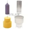 Outros itens de beleza de saúde Novo molde de vela de aromaterapia Vela fazendo plástico dente fino listra fina pontiaguda molde de cilindro decoração de casa ornamentos de capela x0904