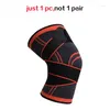 Handledsstöd 1PC Sports Knepad Men trycksatt elastiska knäskydd Fitness Gear Basketball Volleyball Brace Protector