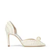 Pearl High Heels Summer Sandals Sandals White Buty ślubne Buty ślubne Pearl Satin Platform