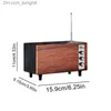 Portabla högtalare Portabla trådlösa högtalare Stereo-högtalare i vintage Retro Style 2.0-kanal Multifunktionell högtalare FM-radio med USB-kabel Q230905