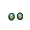 Boucles d'oreilles à tige rétro en émail coloré avec perles, personnage Joker, petit au quotidien