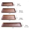 Tea Trays Amgoth Walnut Wood Serving Tray Square Rectangle Coffee Snack Breakfast Dessert Cake Plate El Home Wooden