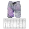 Men's Shorts Flower Art Gym Summer Modern Abstract Print Retro Board Short Pants Male Sports Surf Comfortable Custom Beach Trunks