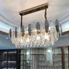 Pendant Lamps Modern Crystal Lamp Living Room Bedroom Loft Rectangle LED Chandeliers Originality Dining Indoor Lighting Luminaire