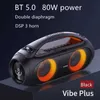 Przenośne głośniki xDobo Vibe plus 80W Przenośny głośnik Bluetooth Wireless Soundbar BT5.0 Power Bank TWS Box Boombox Audio Player HKD230904