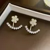 Ohrstecker DREJEW Zwei Stil Blume für Frauen 2023 Sprakly Crystal Trendy Damen Ohrschmuck und Accessoires