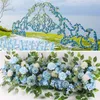 50 cm DIY Artificial Flower Row Acantosfhere Eukaliptus Rose Peony Hydrangea Plant Mix Dekoracja ślubna Kwiaty dla stołowego biegacza 339h