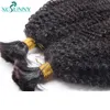 Парики шнурка Афро-кудрявые бирманские объемные человеческие волосы для плетения без утка, объемные плетения волос с полными концами, двойные пучки волос 230901
