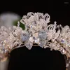 Haarspangen, handgefertigt, Braut-Tiara, Strass-Perlen, Hochzeitskrone, Zubehör, Luxus-Diadem, Kopfschmuck, Stirnband, Festzug, Kopfbedeckung, Schmuck