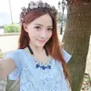 장식용 꽃 5pcs/lot flower hairbands cherry flossoms pe 인공 꽃 머리 액세서리 신부 웨딩을위한 해변 헤드웨어