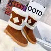 Designer boots Letter Lamb Hair Short Boots Thickened Snow Boots Women's New Fashionable Short Boots Non slip and Warm Cotton Shoes 07