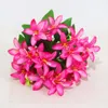 Decorative Flowers 2PC Silk Flower Artificial Lily European Style Multicolor Fake Bride Bouquet Wedding Family Party Decoration DIY