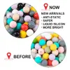 Teethers Toys LOFCA 15mm 20pcslot Silicone Loose Beads Safe Teether Round Baby Teething DIY Chewable Colorful For Infant 230901