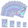 hurtowe 100pcs działki zamienne plastikowe torby opakowania detaliczne holograficzne aluminiowe folia w torebka pachna do przechowywania żywności zz