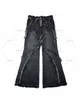 Men's Jeans Splicing Washed Raw-edged Jeans Black Gothic Style Ruined Pants Streetwear Trendy Hip-hop Y2K Pants Mopping Pants 230904