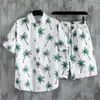 Men's Shorts The Ins Beach Shirt Suits Short-Sleeved Shirts And Drawstring Hawaiian Print Floral Clothes